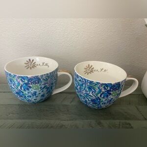 Lilly Pulitzer Pair of Floral Coffee mugs